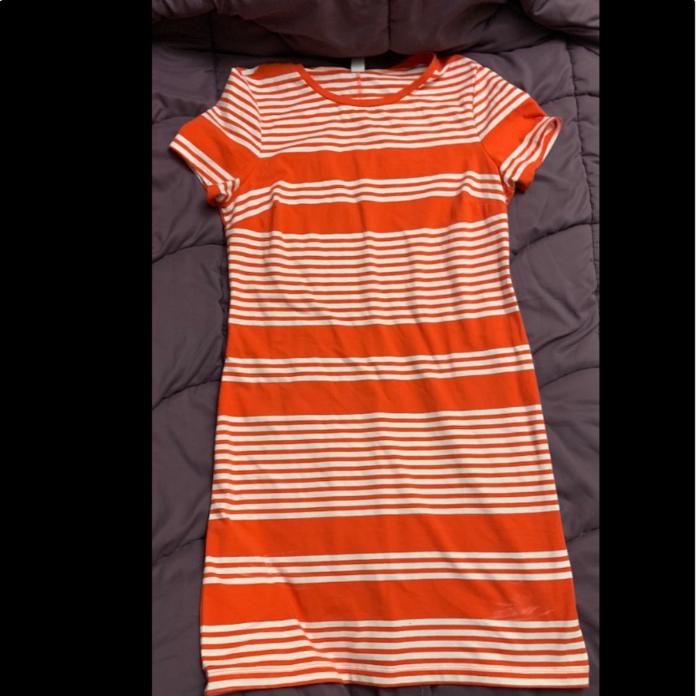 Orange & White Old Navy dress